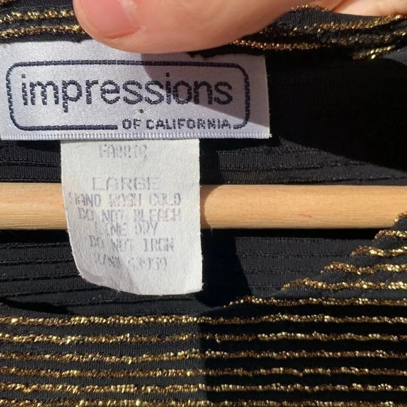 IMPRESSIONS of California large vintage shimmering top gold - Picture 3 of 3